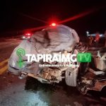 Acidente entre carro e carreta deixa uma vítima fatal e dois feridos na BR-262