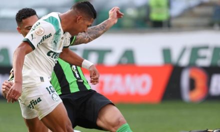 América é goleado pelo Palmeiras no Independência e estaciona na vice-lanterna