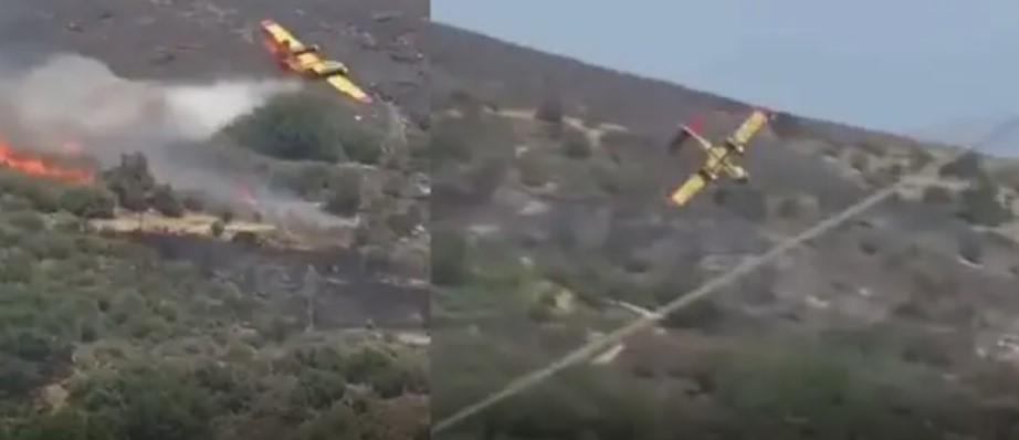 Avião que combatia incêndio na Grécia cai e pilotos morrem no acidente