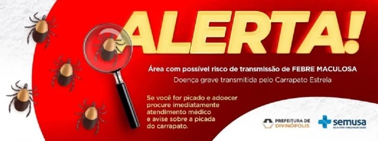 Divinópolis notifica 16 casos de febre maculosa