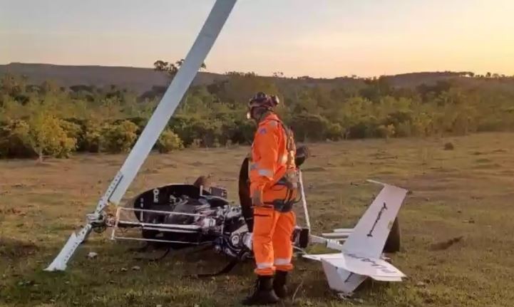 Duas pessoas ficam feridas em queda de helicóptero na Serra do Cipó