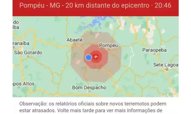 Moradores de cidades da região Central de Minas relatam terremoto