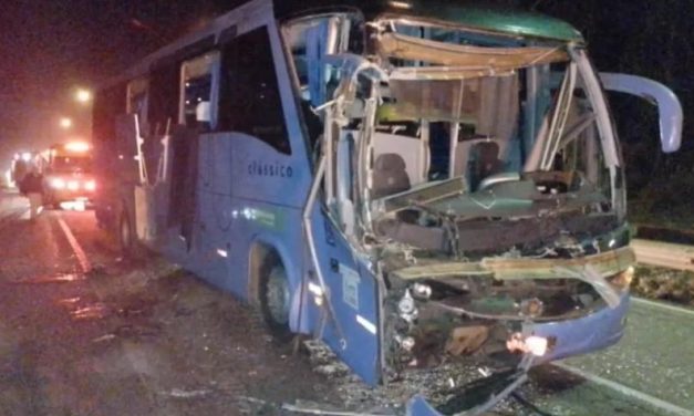 Acidente entre ônibus e caminhão deixa 10 pessoas feridas na BR-040 em Nova Lima