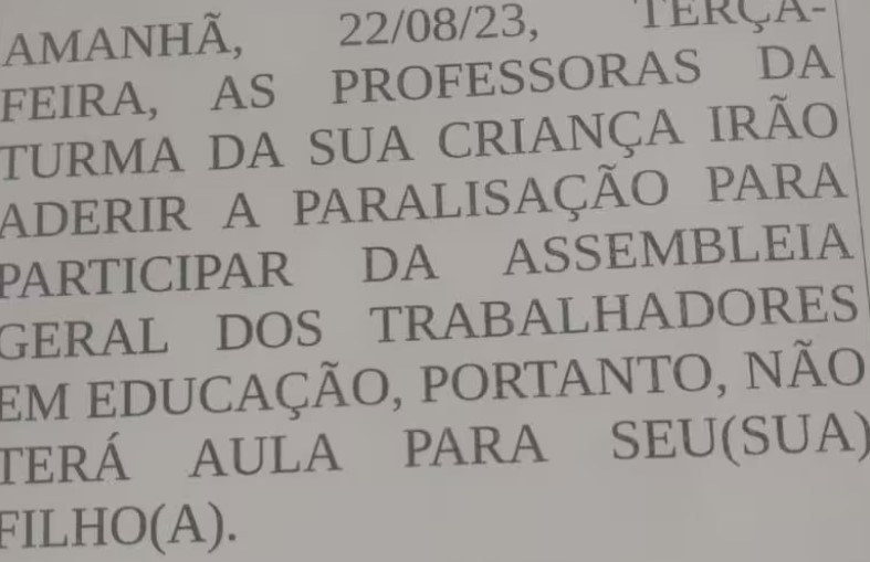 Professores ‘cruzam os braços’, e escolas municipais de BH estão sem aula hoje