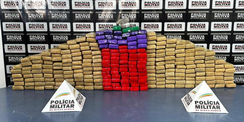 Casal com 150kg de maconha é preso em Minas; droga saiu de SP