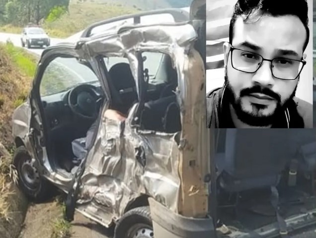 Professor morre em acidente entre caminhão e carro com colegas de trabalho e estudantes em MG