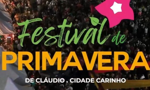‘Festival de Primavera 2023’: Cláudio sediará evento neste dia 23