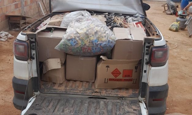 Fábrica clandestina de fogos de artifício é alvo da Polícia Militar, em Neolândia