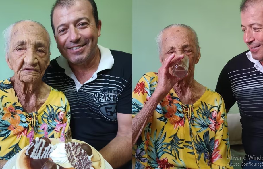 Idosa da Grande BH celebra os 117 anos com dose de cachaça