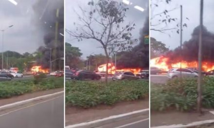 Ônibus do The Town pega fogo a caminho do festival em São Paulo