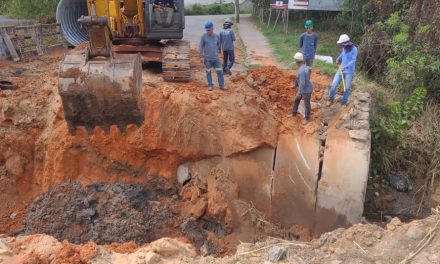 Túnel linner é instalado em ponte no bairro Ramiro Batista