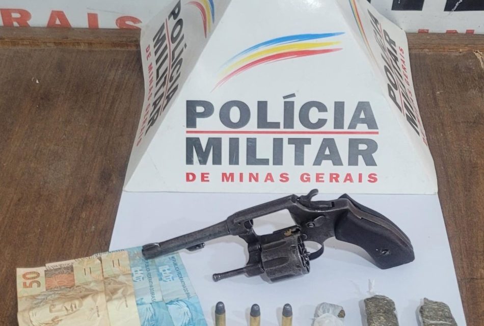 Polícia Militar apreende arma, munição e drogas em Arcos