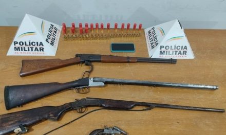 Homem é preso em Campo Belo após ameaçar esposa e armas são apreendidas