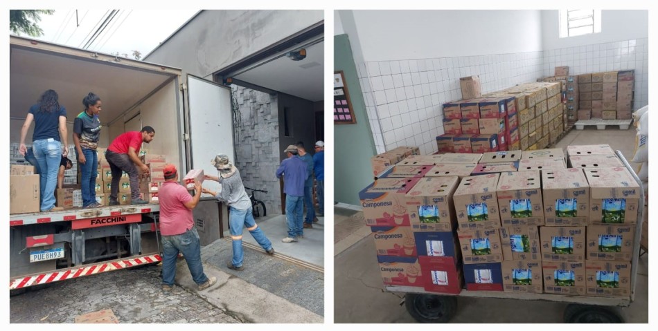 Banco de Alimentos de Formiga recebe doação de mais de 15 mil litros de leite