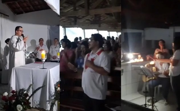 Chuva derruba árvores, destelha casas e faz missa a acontecer à luz de velas no Sul de Minas