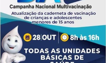 Campanha de multivacinação em Formiga será no dia 28 de outubro