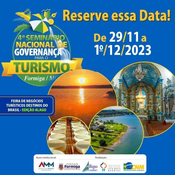 Formiga sediará o 4º Seminário Nacional de Governança para o Turismo