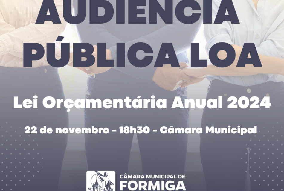 Câmara realizará audiência pública da LOA de 2023 nesta quarta-feira