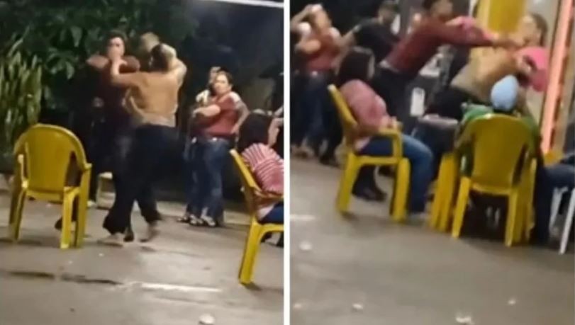 Cantor sertanejo é filmado jogando a mãe no chão em briga de bar