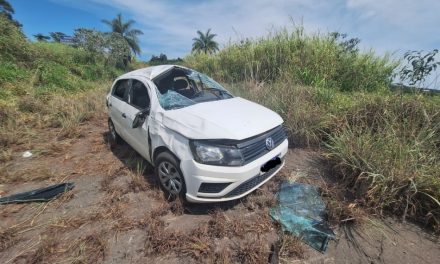 Veículo sai da pista e deixa feridos na BR 354, em Formiga