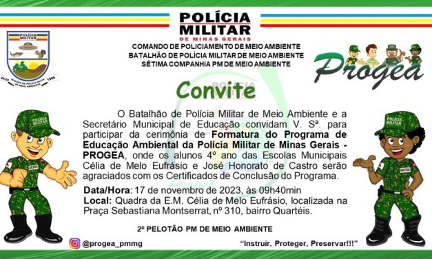 ‘PROGEA’: Formatura da nova turma ocorrerá nesta sexta-feira, em Formiga
