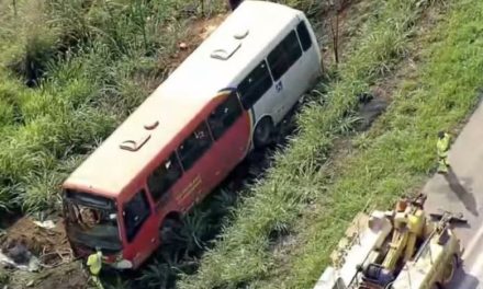 Ônibus cai em ribanceira e deixa uma pessoa ferida na BR-040