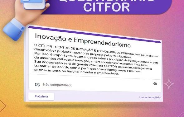 Citfor lança questionário sobre inovação e empreendedorismo