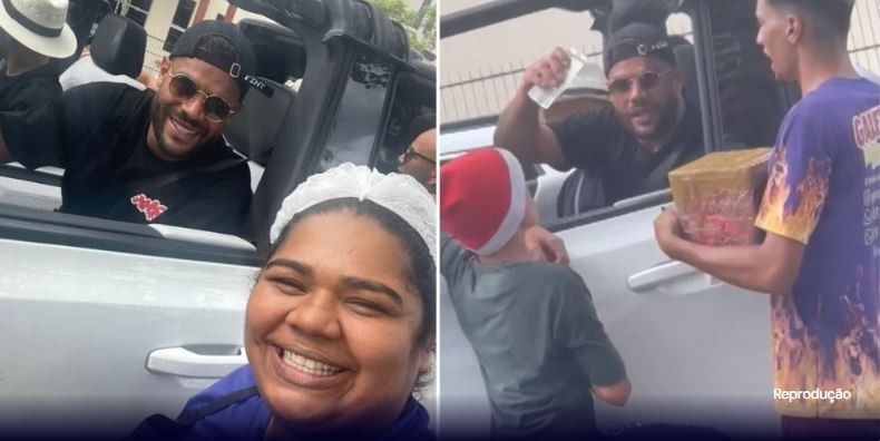 Hulk, do Atlético, faz a alegria de ambulantes e dá gorjeta de R$ 400