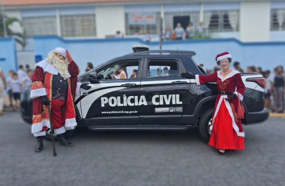 Polícia Civil participa das festividades de Natal em escola de Pará de Minas