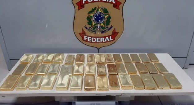 PF apreende 48 kg de barras de ouro extraído de garimpo ilegal