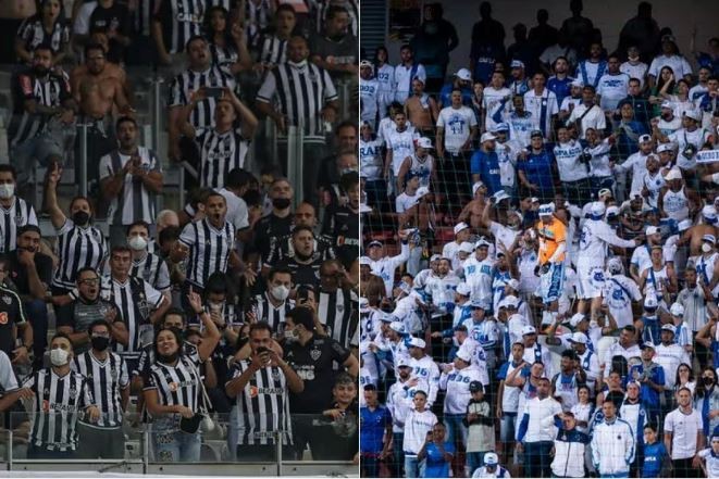 Atlético e Cruzeiro estão no top 5 de média de público em torneios nacionais
