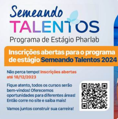 Pharlab divulga oportunidade de estágio