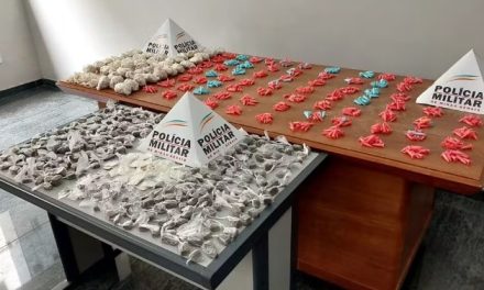 Polícia encontra mais de 5,6 mil pedras de crack dentro de balde escondido em matagal, em Campo Belo