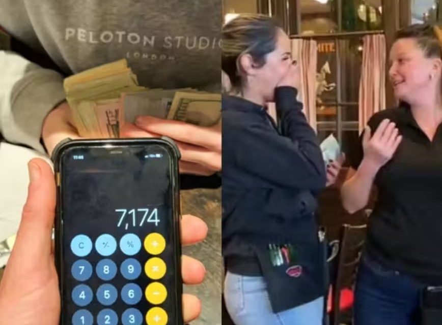 Ciclistas deixam gorjeta de R$ 35 mil para garçonetes e elas ficam espantadas