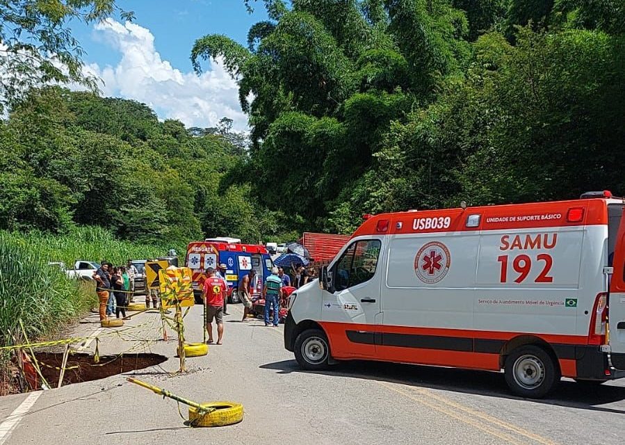 Motocicleta fica em estado grave após acidente na BR-352