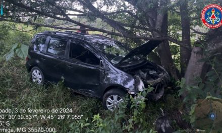 Acidente é registrado em zona rural de Formiga