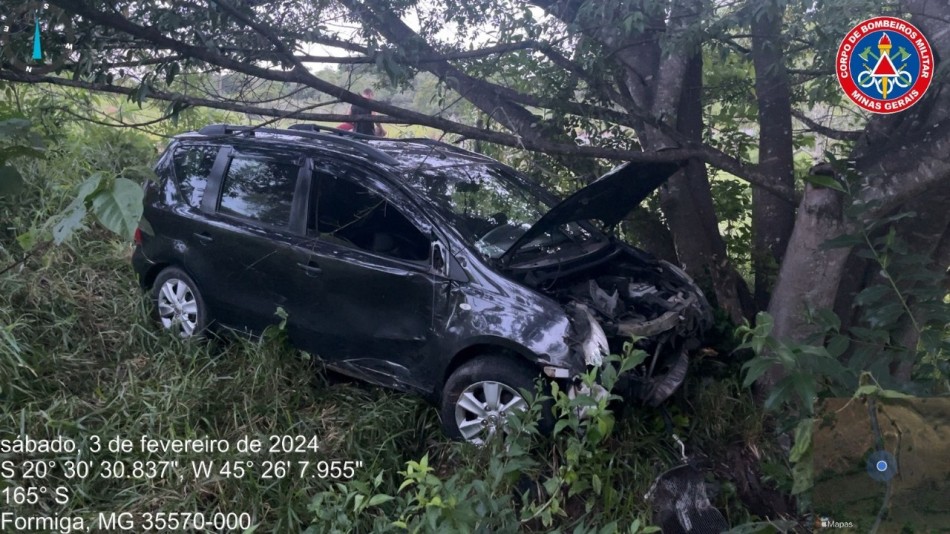 Acidente é registrado em zona rural de Formiga