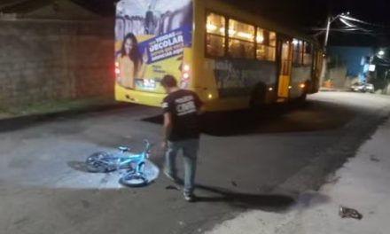 Criança de 6 anos morre atropelada por ônibus coletivo