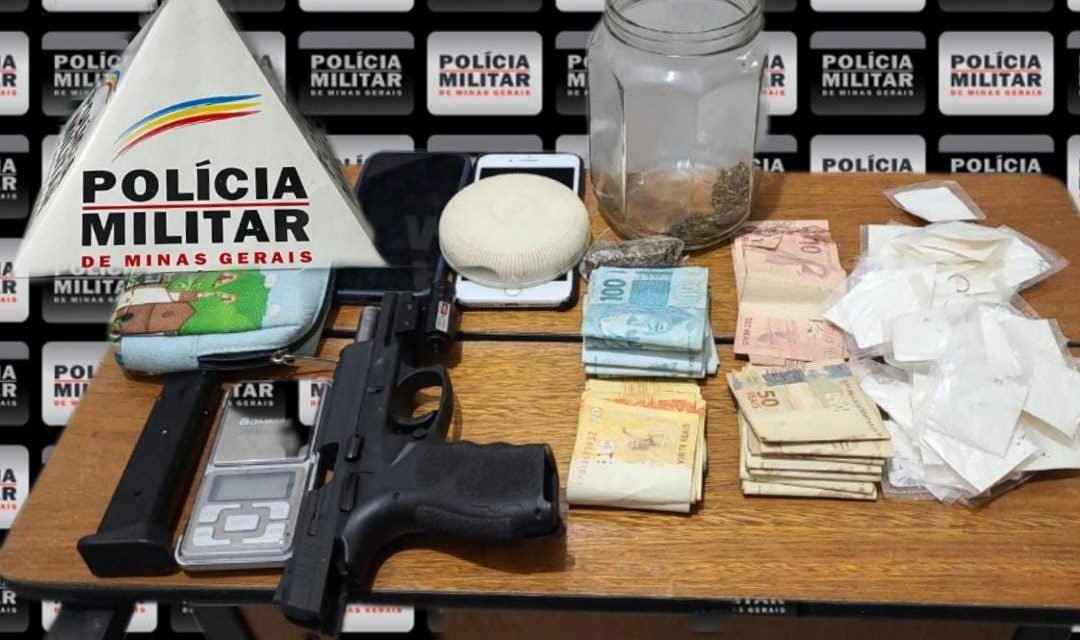 Jovem é preso com drogas e arma de fogo no Rosário; moto furtada é recuperada pela PM