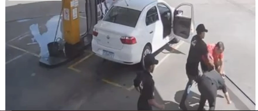 Frentista é agredida por cliente em Uberlândia ao negar encher galão de amaciante