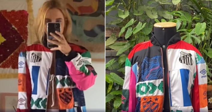 Influenciadora corta camisas de times, faz peça inusitada, e torcida reage