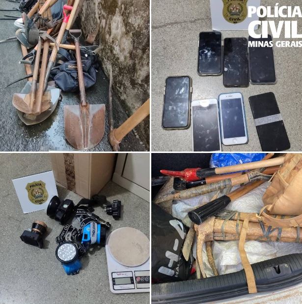 Ação integrada prende 12 pessoas suspeitas de garimpo ilegal em Arcos