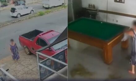 Mulher invade bar, ameaça proprietário e joga fezes no chão