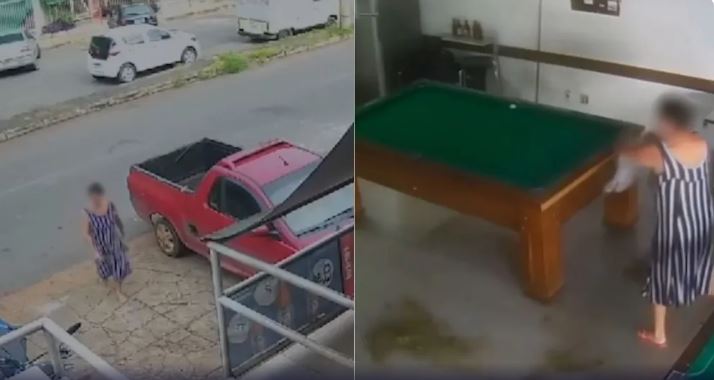 Mulher invade bar, ameaça proprietário e joga fezes no chão