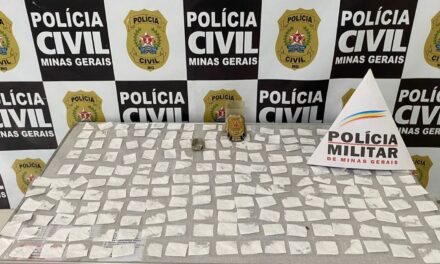 Polícias Civil e Militar apreendem mais de 200 papelotes de cocaína em Pains