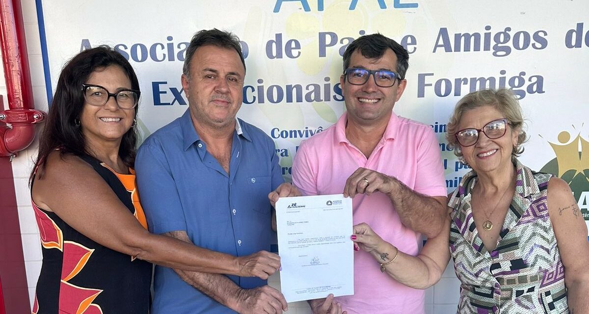 Apae Formiga recebe emenda de R$200 mil viabilizada por Sandrinho da Looping