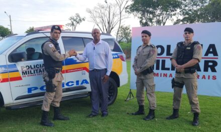 Vereador Tocão entrega viatura à Polícia Militar por meio de emenda parlamentar de deputado