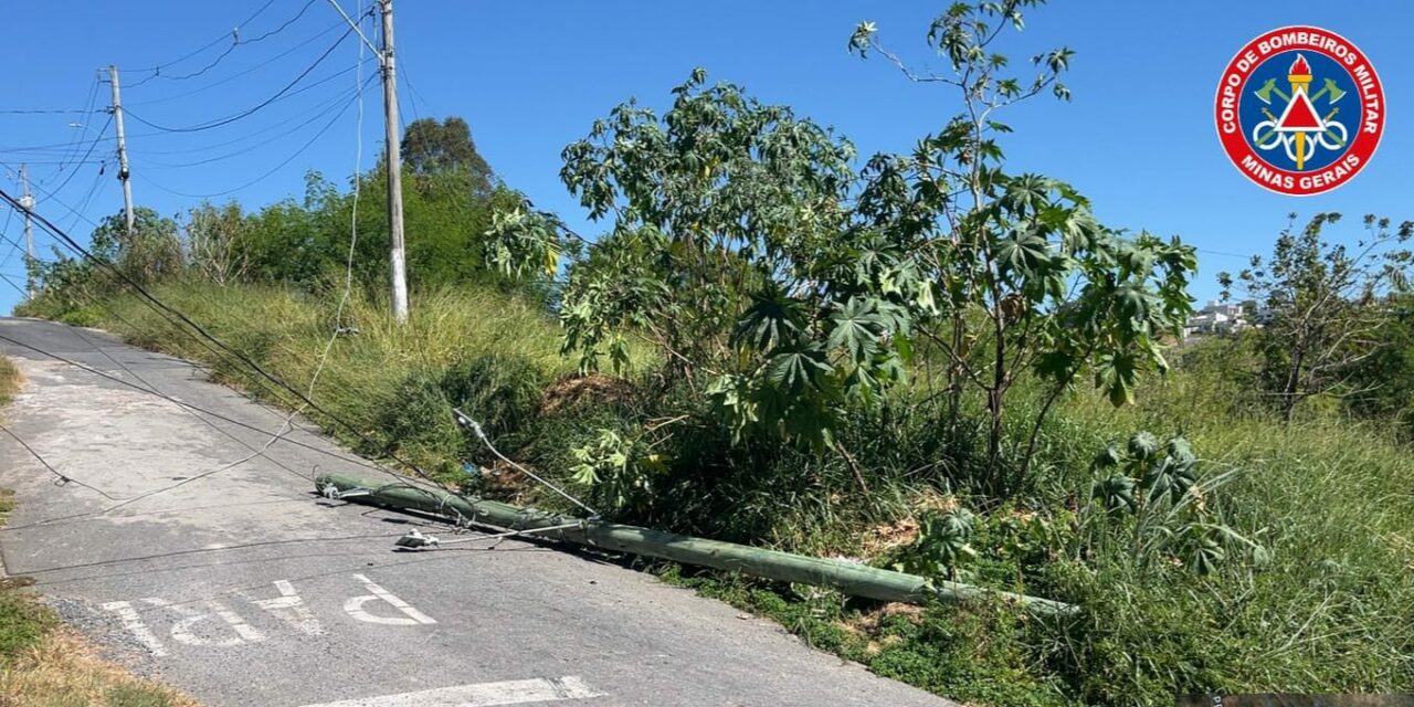 Formiga: bairro Ércio Rocha sofre risco de eletrocussão após queda de poste