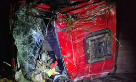Jovem morre após caminhão tombar na BR-494, em Itapecerica