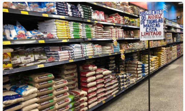 Supermercados BH limita compra de arroz após chuvas no RS